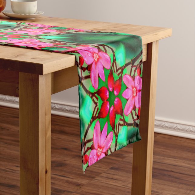 Cute Desert Rose Pattern Short Table Runner (In Situ)