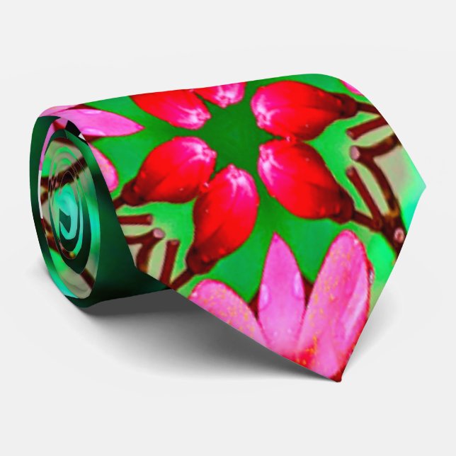 Cute Desert Rose Pattern Tie (Rolled)