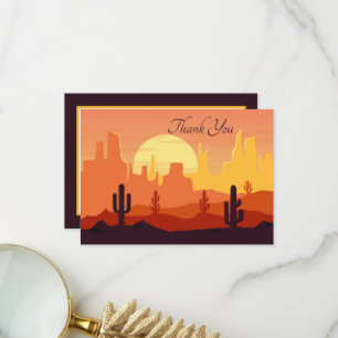 cute desert scene add sentiment  thank you card