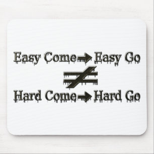Cute Design About Easy & Hard Work Relationship Mouse Pad