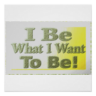 Cute Design About "I Be" T-Shirt Throw Pillow Tri Poster