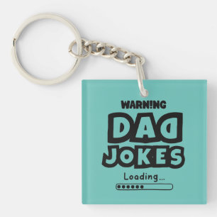 Cute Design Dad Jokes Loading For Father's Day Keychain