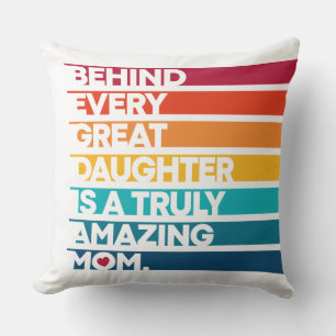 Cute Design Expression text for Mothers day Throw Pillow