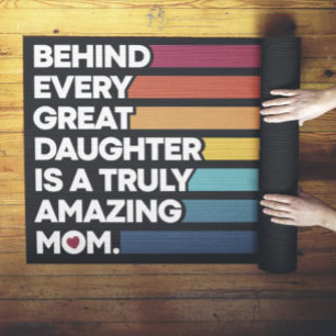 Cute Design Expression Text for Mothers Day  Yoga Mat
