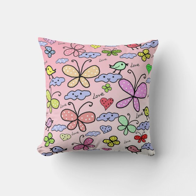 cute design for kids throw pillow (Front)