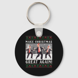 Cute Design Make Christmas Great Again Santa Trump Keychain