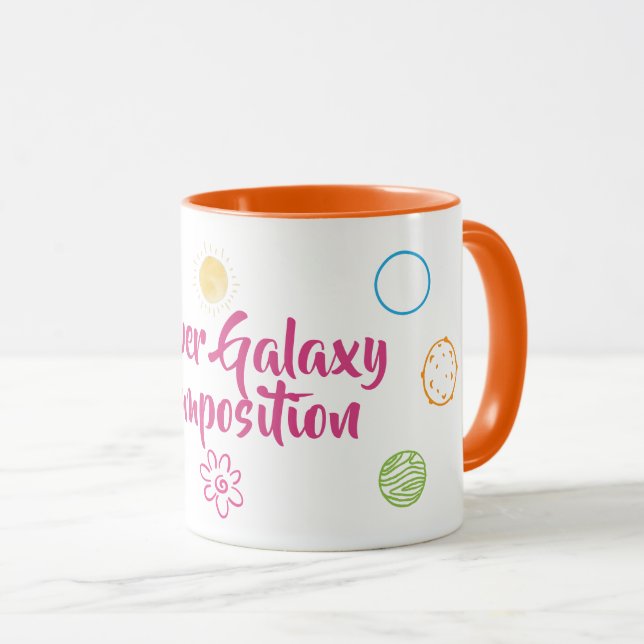 Cute Design of Flower Galaxy Combination Mug (Front Right)