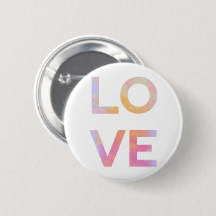 Cute design with positive word LOVE 2 Inch Round Button