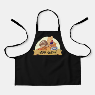 Cute dessert Bread baking bakery custom name Apron