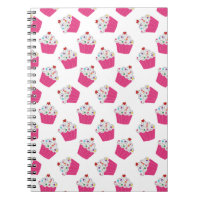 Cute Dessert Bright Pink Cupcake Pattern