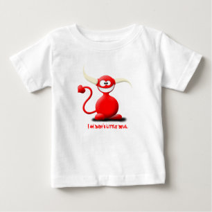 cute devil, I am dady's little devil Baby T-Shirt