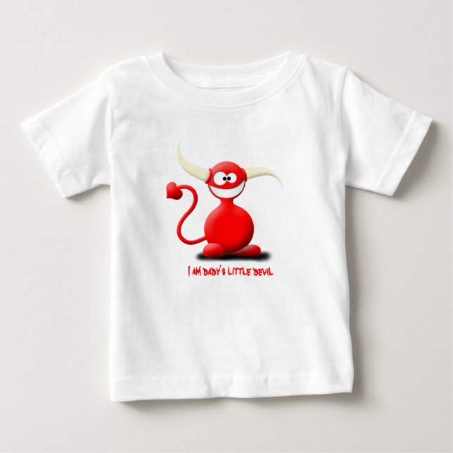 cute devil, I am dady's little devil Baby T-Shirt (Front)
