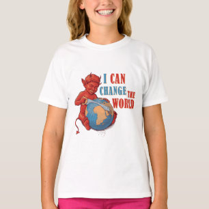 Cute Devil Kid Cartoon – Funny Dark Humour Design T-Shirt