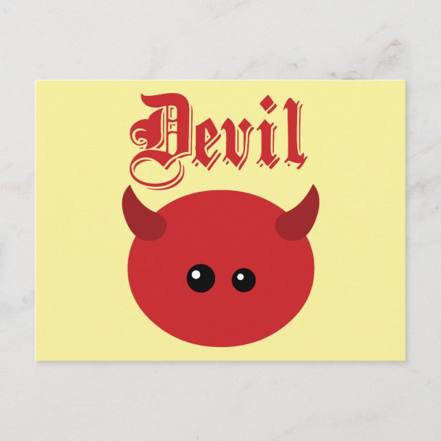 Cute Devil Postcard (Front)