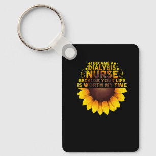 Cute Dialysis Nurse For Men Women Dialysis Nursing Keychain