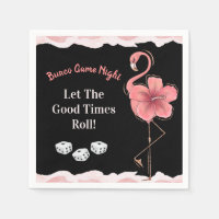 Cute Dice Good TImes Roll Pink Flamingo Bunco