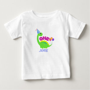 Cute Dino 1st birthday boy Baby T-Shirt