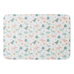Cute Dino Adventure Pattern kids Bathroom Decor Bath Mat