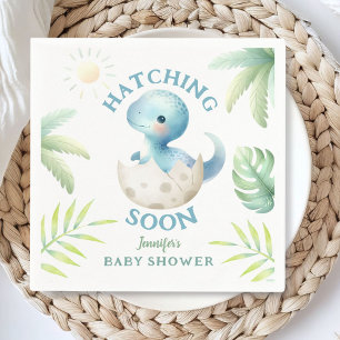 Cute Dino Boy Dinosaur Baby Shower Napkin