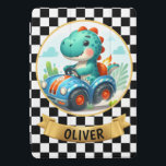 Cute Dino Driving a Race Car iPad Pro Cover<br><div class="desc">Personalized adorable Dino Racer ipad cover! Watch as a cute dinosaur takes the wheel of a racing car,  igniting excitement and fun. Perfect for dinosaur enthusiasts and racing fans alike,  this whimsical design adds charm and personality to any space.</div>