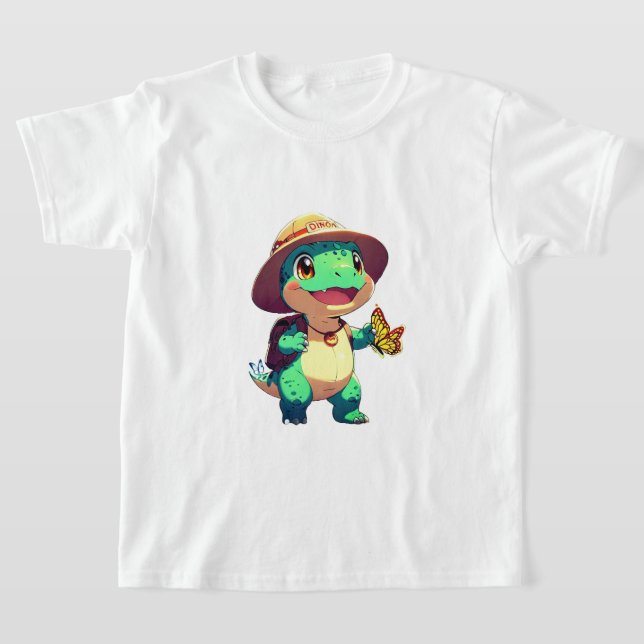  Cute Dino Explorer🦖 T-Shirt (Laydown)
