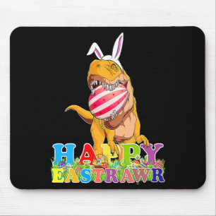 Cute Dino Happy Eastrawr Rex Easter Mouse Pad