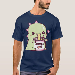 Cute Dino Loves Instant Noodles T-Shirt