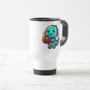 Cute Dino Pumpkin Halloween Mug