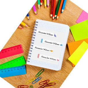 Cute Dino & Rainbow Waterproof /Iron On Name Label