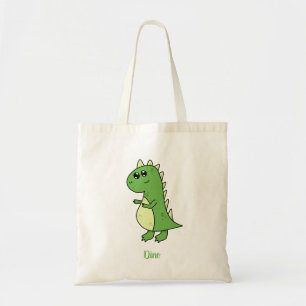 cute dino tote bag