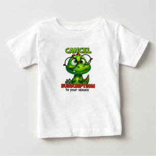 Cute Dino with Glasses Humor Tee – Cancel My Subsc
