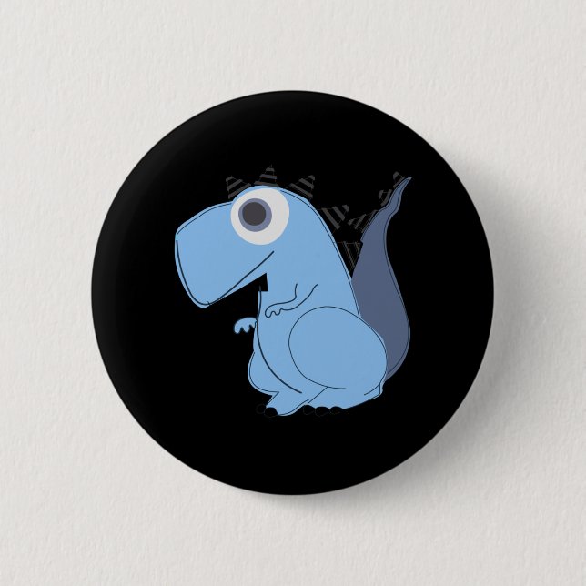 Cute Dinosaur  2 Inch Round Button (Front)