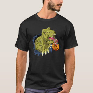 Cute Dinosaur 4th Birthday Girls Boys Youth Kid T-Shirt