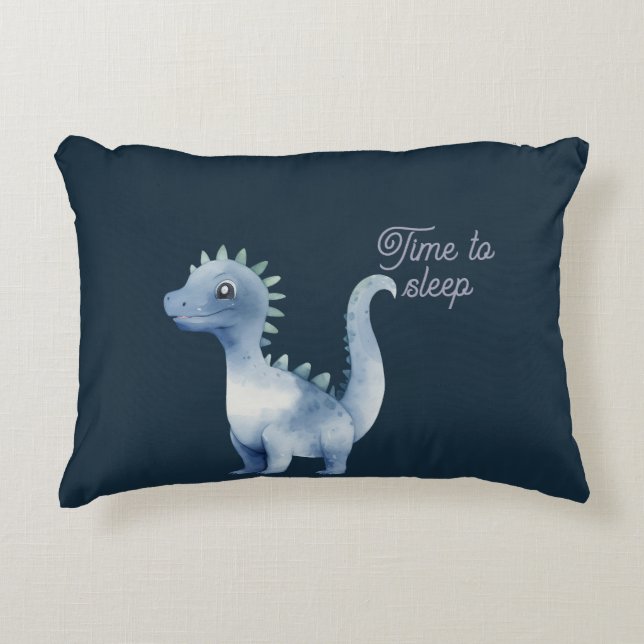 Cute Dinosaur Accent Pillow (Front)