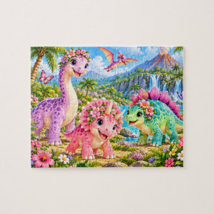 Cute Dinosaur Adventure Jigsaw Puzzle