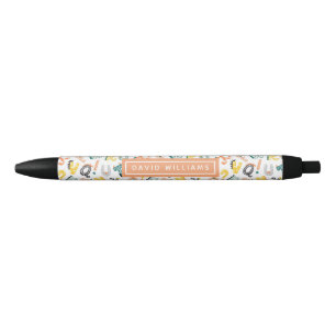 Cute Dinosaur Alphabet Pattern Custom Black Ink Pen