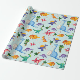 Cute Dinosaur Babies   Baby Wrapping Paper