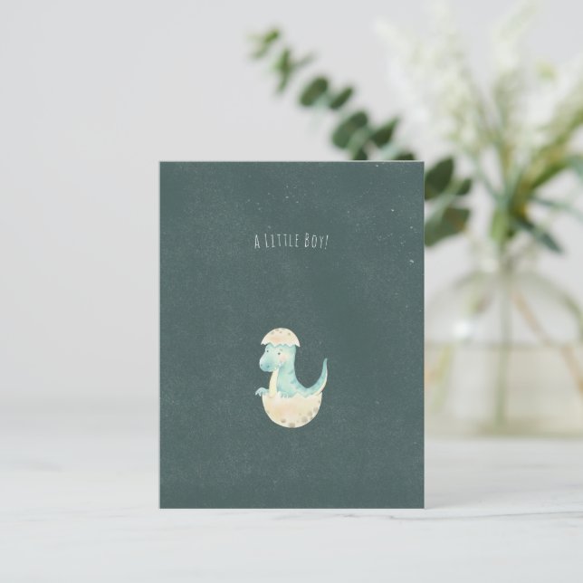 Cute Dinosaur Baby Boy Son Little Brother Postcard (Standing Front)