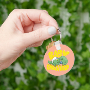 Cute Dinosaur Baby On Board Car Decal   Sleeping  Keychain