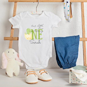 Cute Dinosaur  Baby Personalized Name Bodysuit