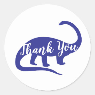 Cute Dinosaur Baby Shower Dino Blue and Green Boy Classic Round Sticker