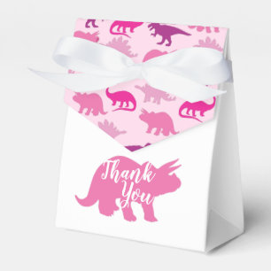 Cute Dinosaur Baby Shower Dino Pink Girl Favor Box