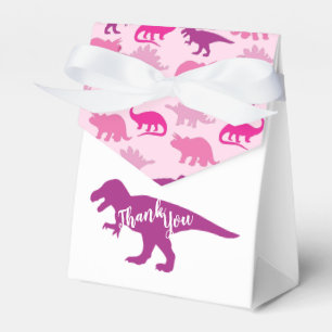 Cute Dinosaur Baby Shower Dino Pink Girl Favor Box