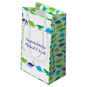 Cute Dinosaur Baby Shower Dino Pink Girl Small Gift Bag