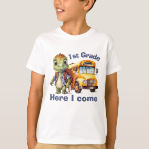 Cute Dinosaur Back To School Boy's T-Shirt