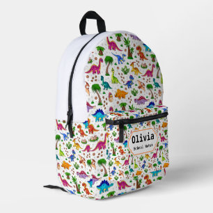 Cute Dinosaur Back to School Printed Backpack