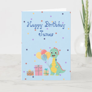 Cute Dinosaur Birthday Card