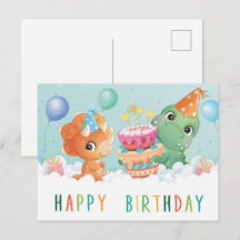 cute dinosaur birthday card