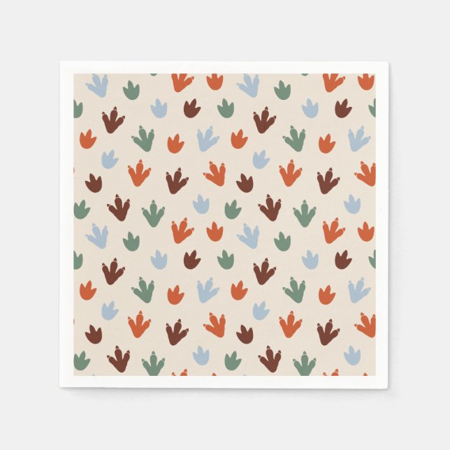 Cute Dinosaur Birthday Party Napkins (Front)