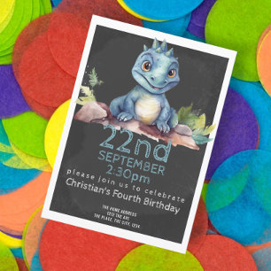 Cute Dinosaur Birthday Party Personalized Invitation